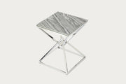 Pyramid End Table, Ceramic Gray Gloss