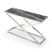 Tristan Console Table, Ceramic Dark Gray Gloss