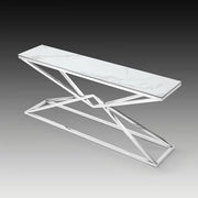Pyramid Console Table, Ceramic White Gloss