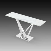 Victory Console Table, Ceramic White Gloss | Creative Furniture