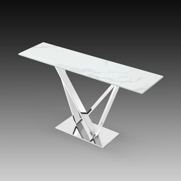 Victory Console Table, Ceramic White Gloss | Creative Furniture