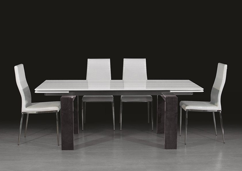 Stone International Saturn Extra Light 5926 Extending Dining Table with Thin Beveled Edge Top