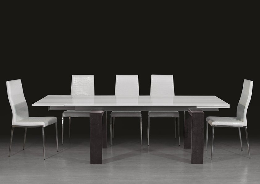 Stone International Saturn Extra Light 5926 Extending Dining Table with Thin Beveled Edge Top