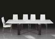 Stone International Saturn Extra Light 5926 Extending Dining Table with Thin Beveled Edge Top