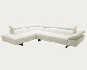 1717 Leather Sectional in White, LFC