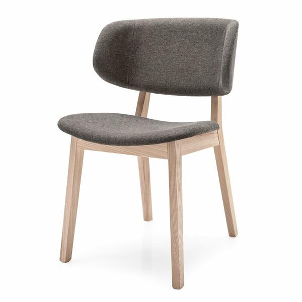 Calligaris CS1443 Claire Wooden Chair with Upholstered Seat and Back | Quick Ship