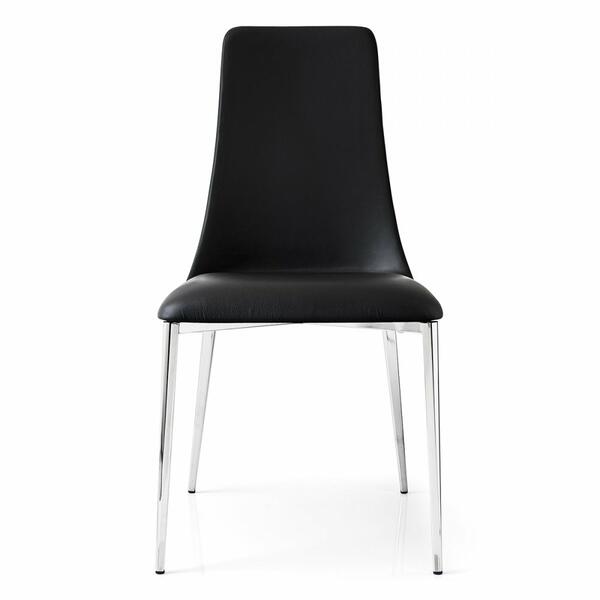 Calligaris Etoile CS1424 Upholstered Chair with High Back and Metal Legs | Quick Ship