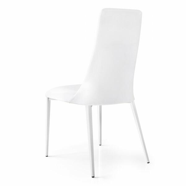 Calligaris Etoile CS1424 Upholstered Chair with High Back and Metal Legs | Quick Ship