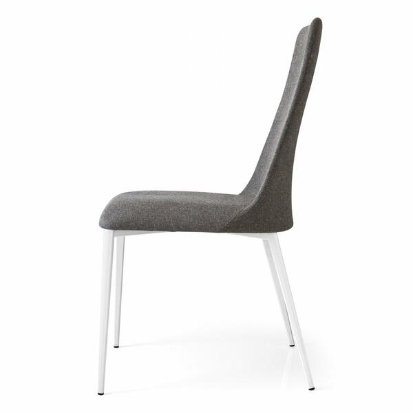 Calligaris Etoile CS1424 Upholstered Chair with High Back and Metal Legs | Quick Ship