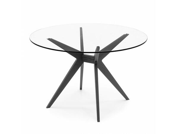Calligaris Kent 4105-FD120 modern table with round top and wooden base