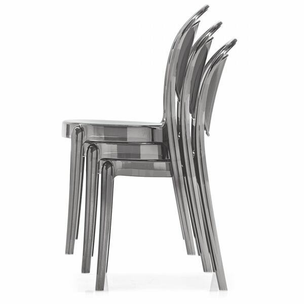 Calligaris Parisienne Polycarbonate Stackable Chair Suitable For Outdoor Use | Quick Ship