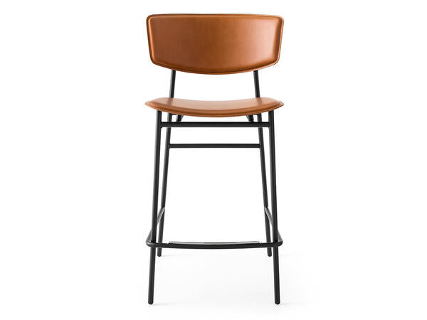 Calligaris Fifties CS-1864 modern stool with upholstered seat and backrest | Quick Ship