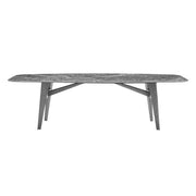Calligaris Abrey Table 4127-FB200 with elliptical fixed top and wooden base