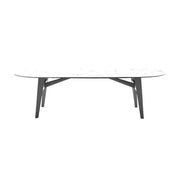 Calligaris Abrey 98" table with a non-extending elliptical top | Made to Order