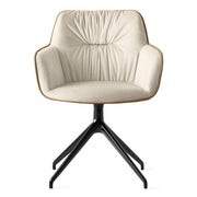 Calligaris Cocoon CS2085 Two-tone Armchair with Plush Seat. 360° Swivel | Made to Order
