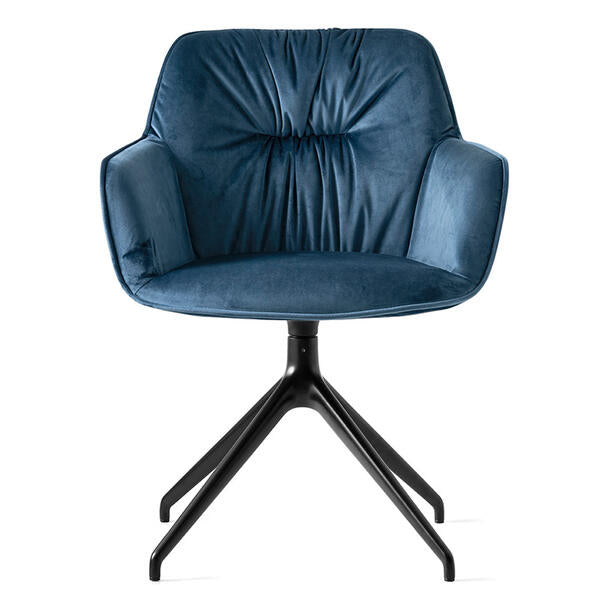 Calligaris Cocoon CS2085-MTO Armchair with Aluminum Base. 360° Swivel