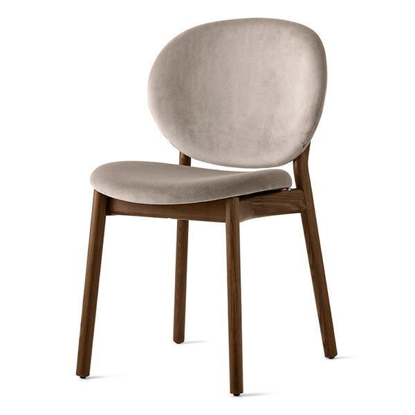 Calligaris Ines CS-2079 Upholstered Chair with Wooden Frame | Quick Ship