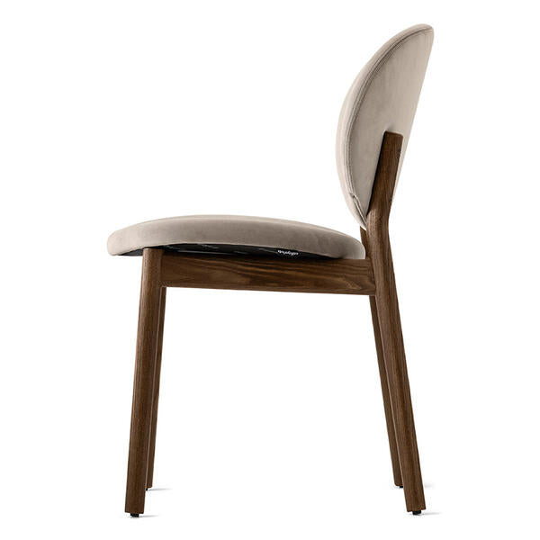Calligaris Ines CS-2079 Upholstered Chair with Wooden Frame | Quick Ship