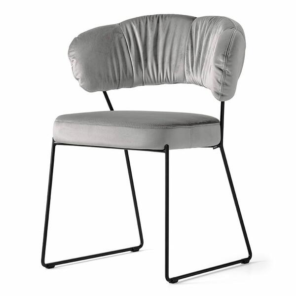 Calligaris Quadrotta Upholstered Chair with Metal Frame and Plush Back | Made to Order