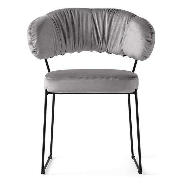 Calligaris Quadrotta Upholstered Chair with Metal Frame and Plush Back | Made to Order