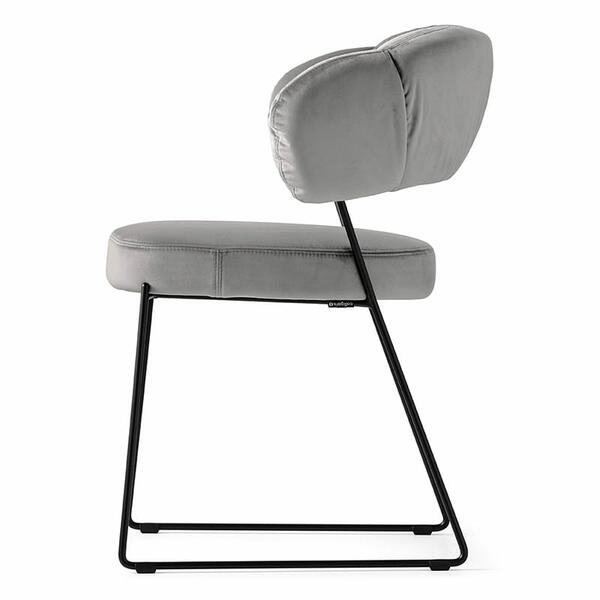 Calligaris Quadrotta Upholstered Chair with Metal Frame and Plush Back | Quick Ship