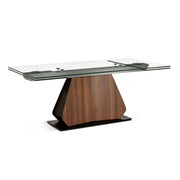 Elite Modern Gea Extension Dining Table with Glass Top
