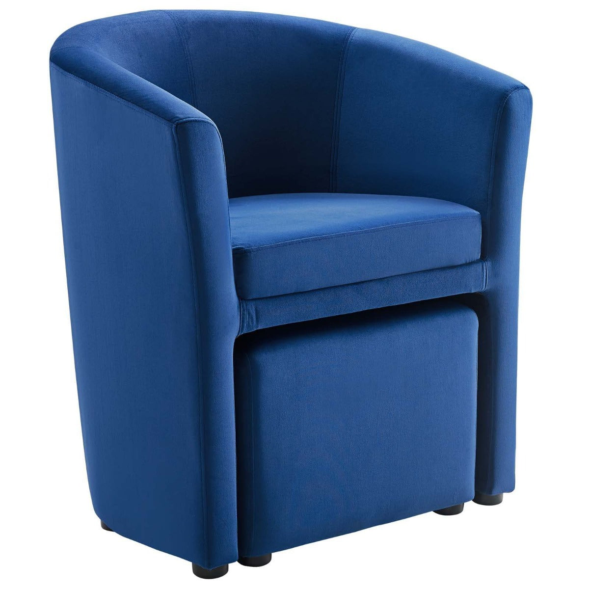 Modway Divulge Performance Velvet Arm Chair and Ottoman SetS