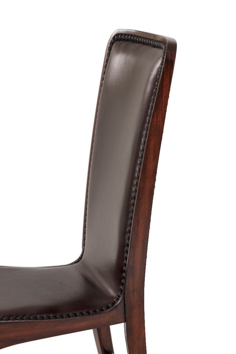 Theodore Alexander Leather Sling Dining Chair