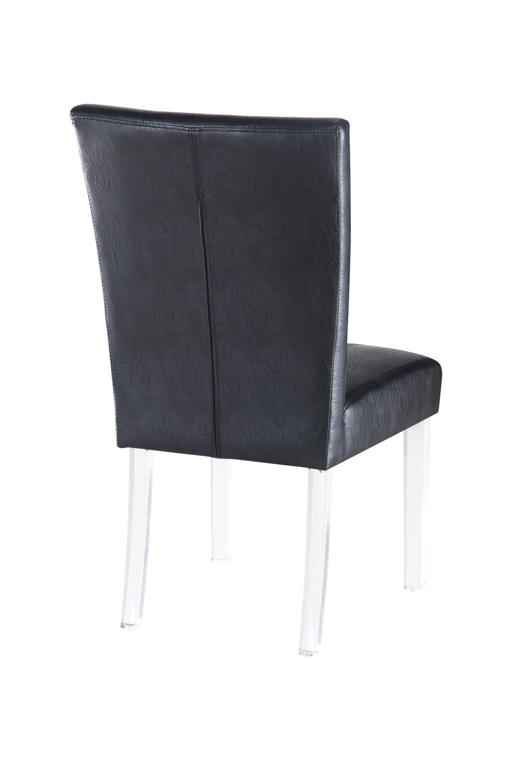 Chintaly Contemporary Curved Flare-Back Parson Side Chair
