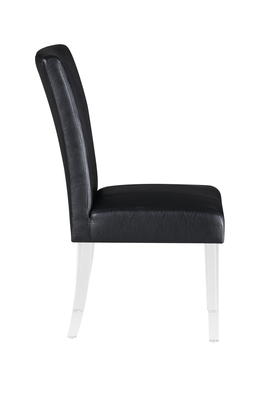 Chintaly Contemporary Curved Flare-Back Parson Side Chair