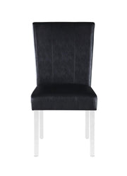 Chintaly Contemporary Curved Flare-Back Parson Side Chair