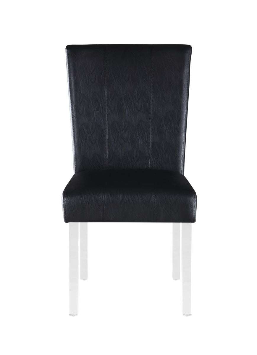Chintaly Contemporary Curved Flare-Back Parson Side Chair