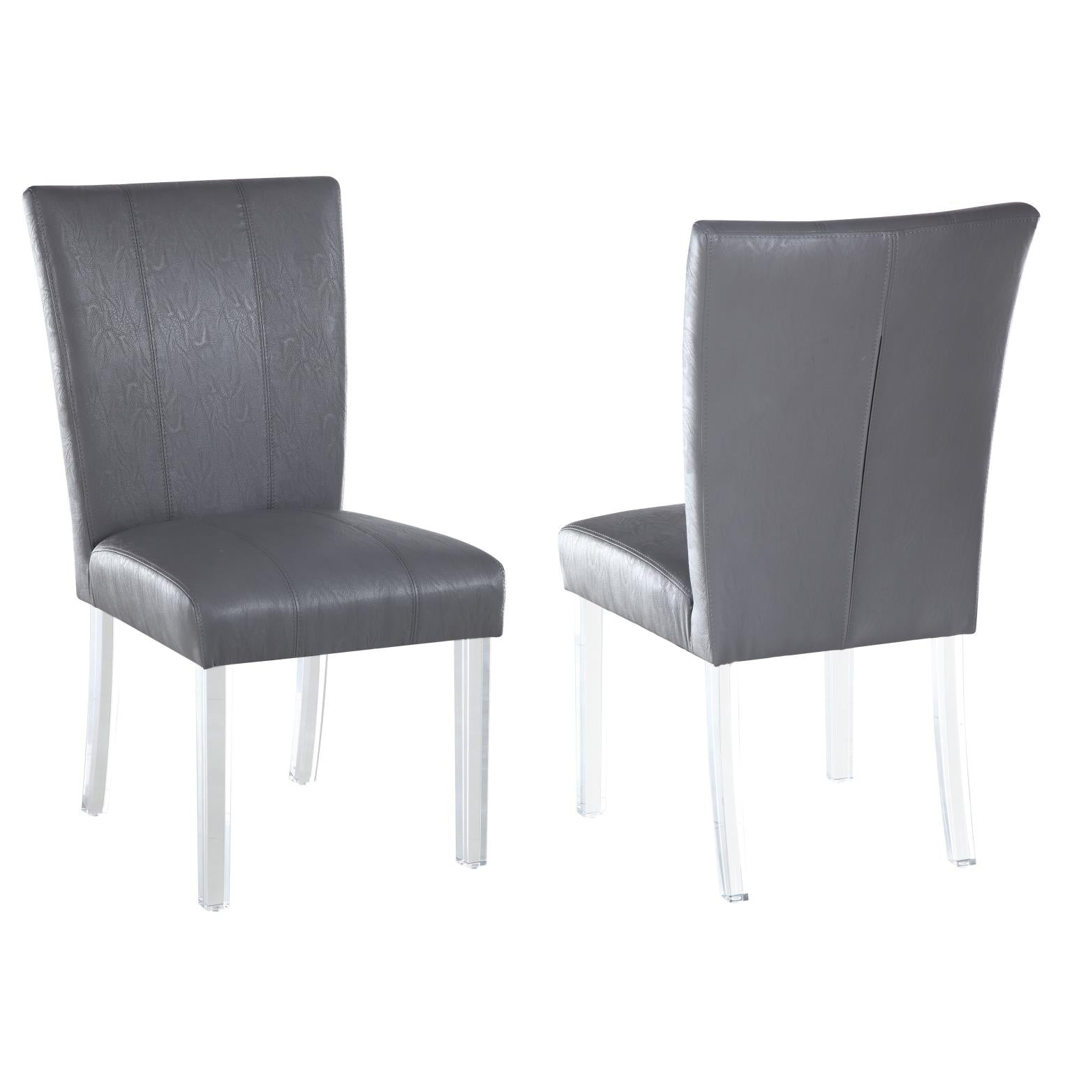 Chintaly Contemporary Curved Flare-Back Parson Side Chair