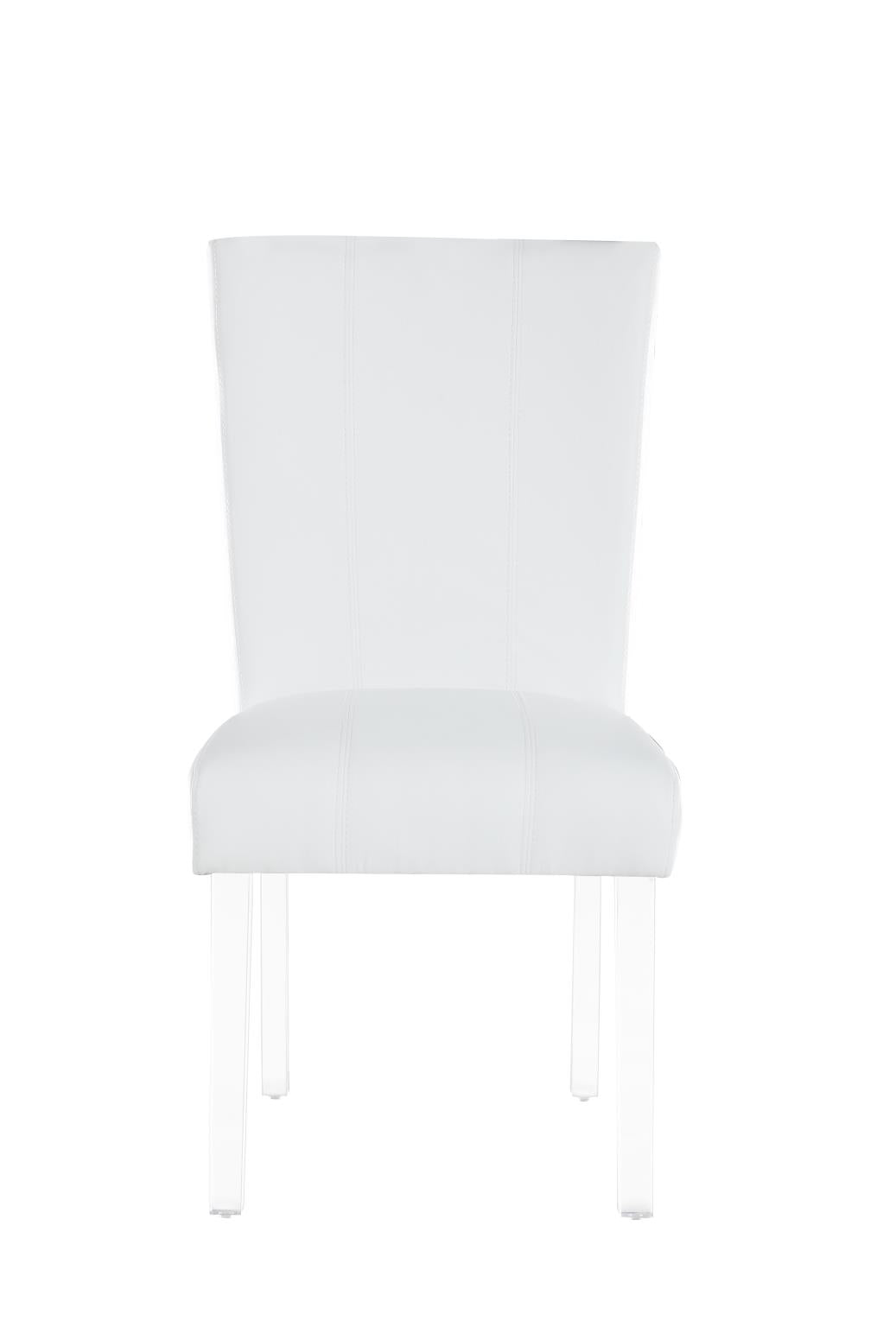 Chintaly Contemporary Curved Flare-Back Parson Side Chair