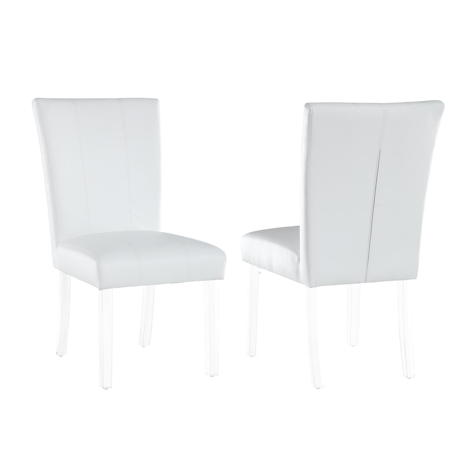 Chintaly Contemporary Curved Flare-Back Parson Side Chair