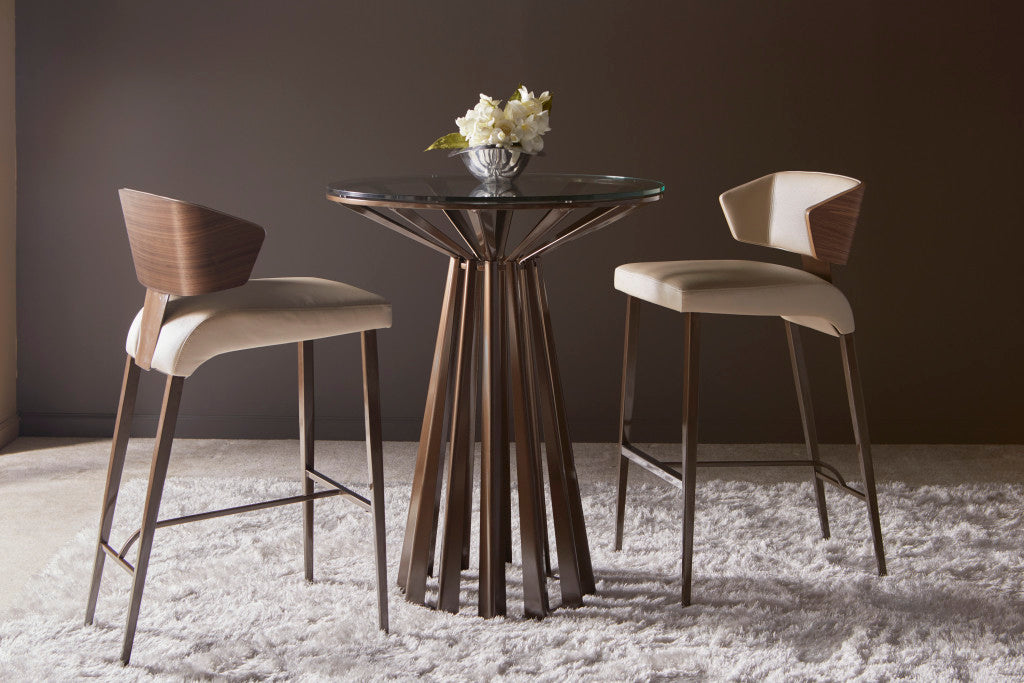 Elite Modern Costa Counter Stool with Wood Back