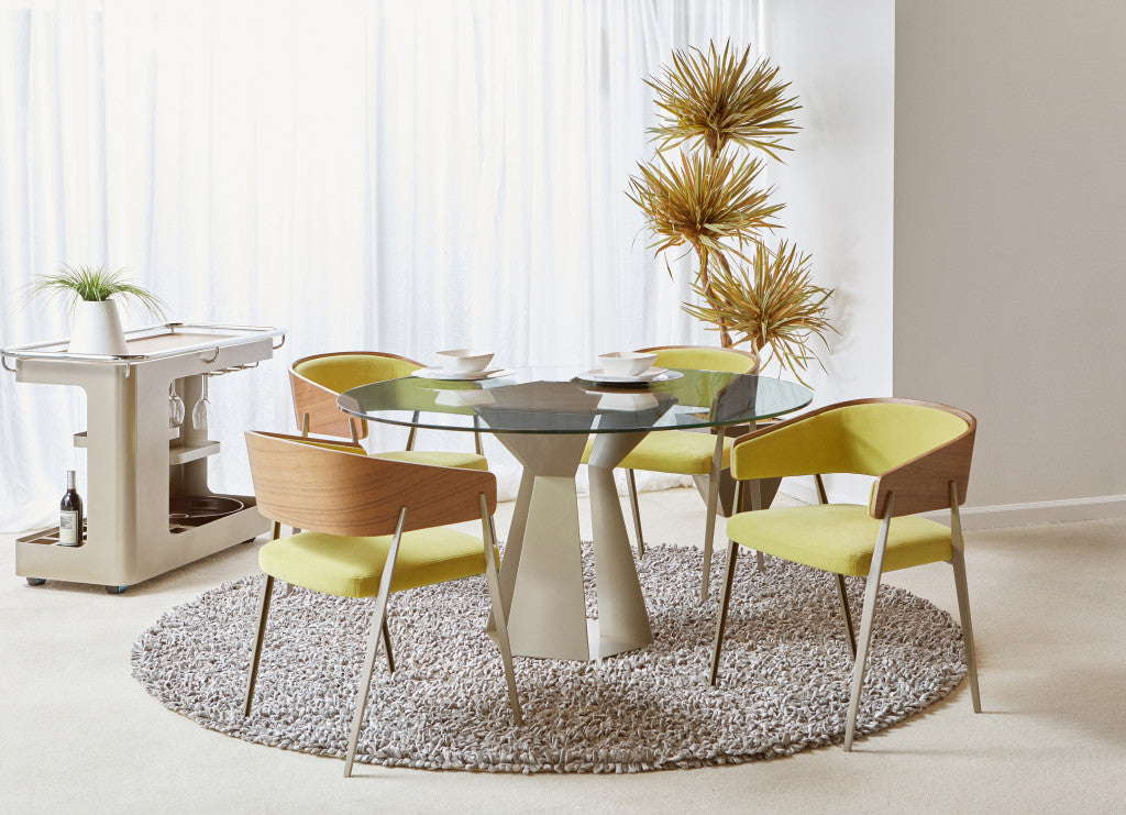 Elite Modern Aria Dining Chair with Wood Back