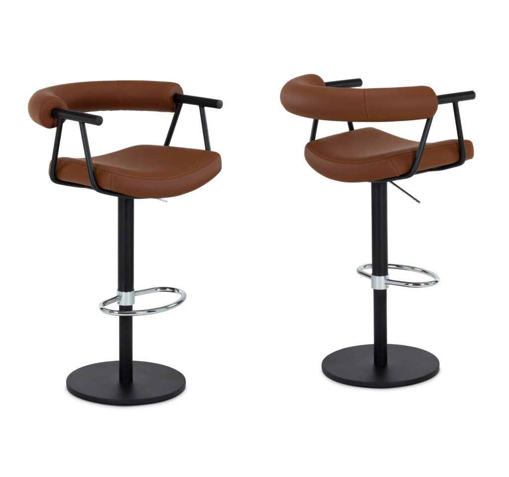 Elite Modern Bruso Adjustable Height Swivel Bar Stool