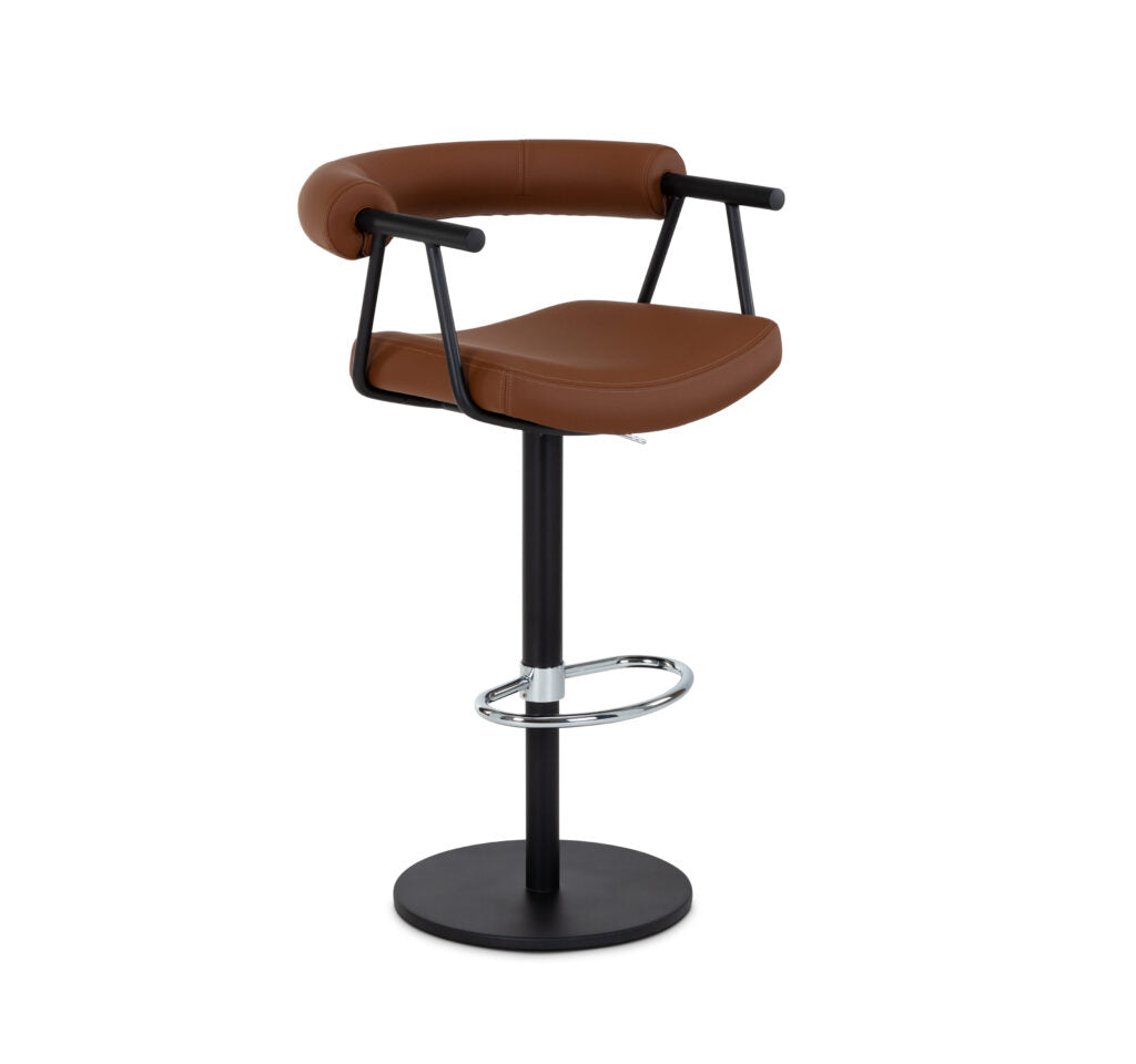 Elite Modern Bruso Adjustable Height Swivel Bar Stool
