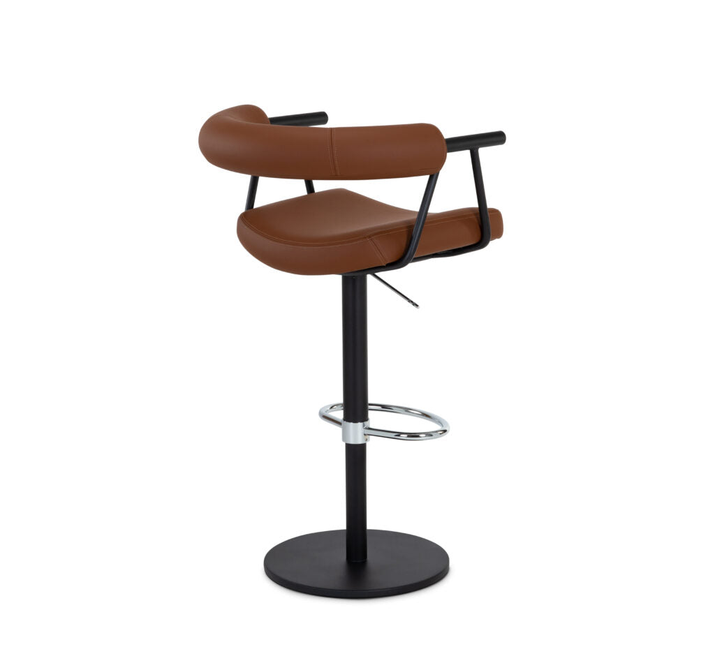 Elite Modern Bruso Adjustable Height Swivel Bar Stool