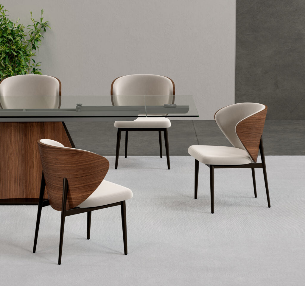 Elite Modern Seville Dining Chair with Wood Back