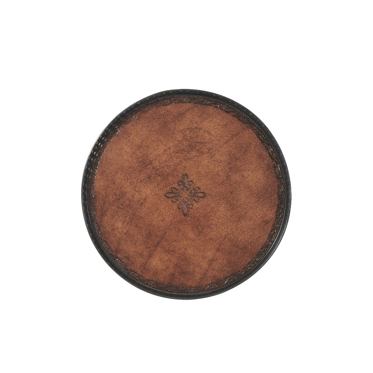 Theodore Alexander Walnut Circle Accent Table