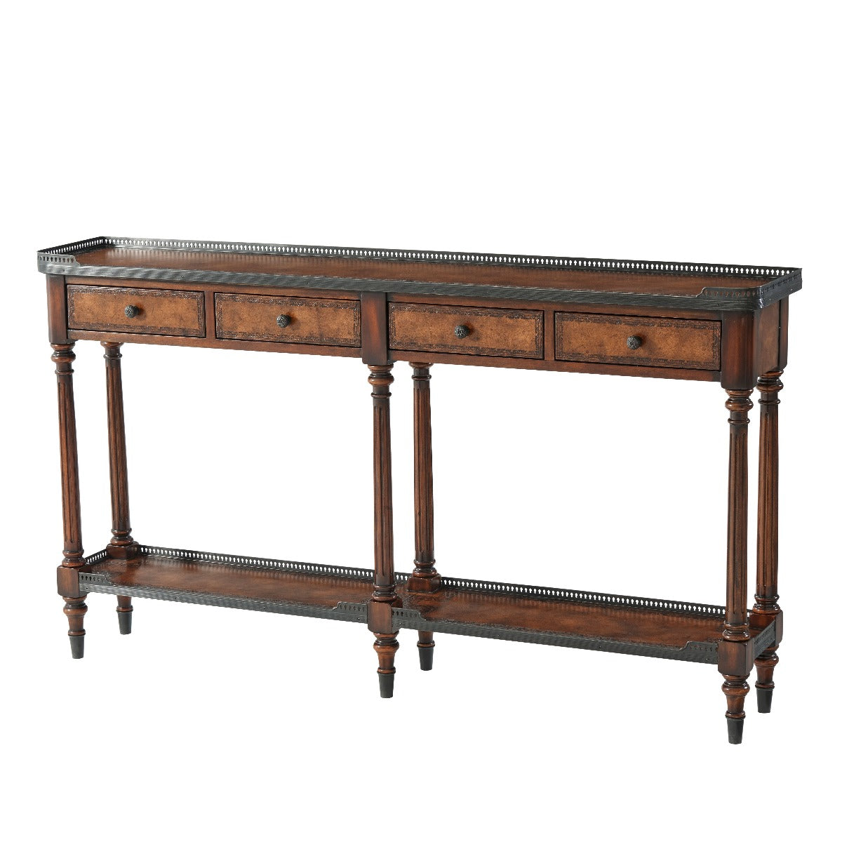 Theodore Alexander The Louis XVI Leather Console Table