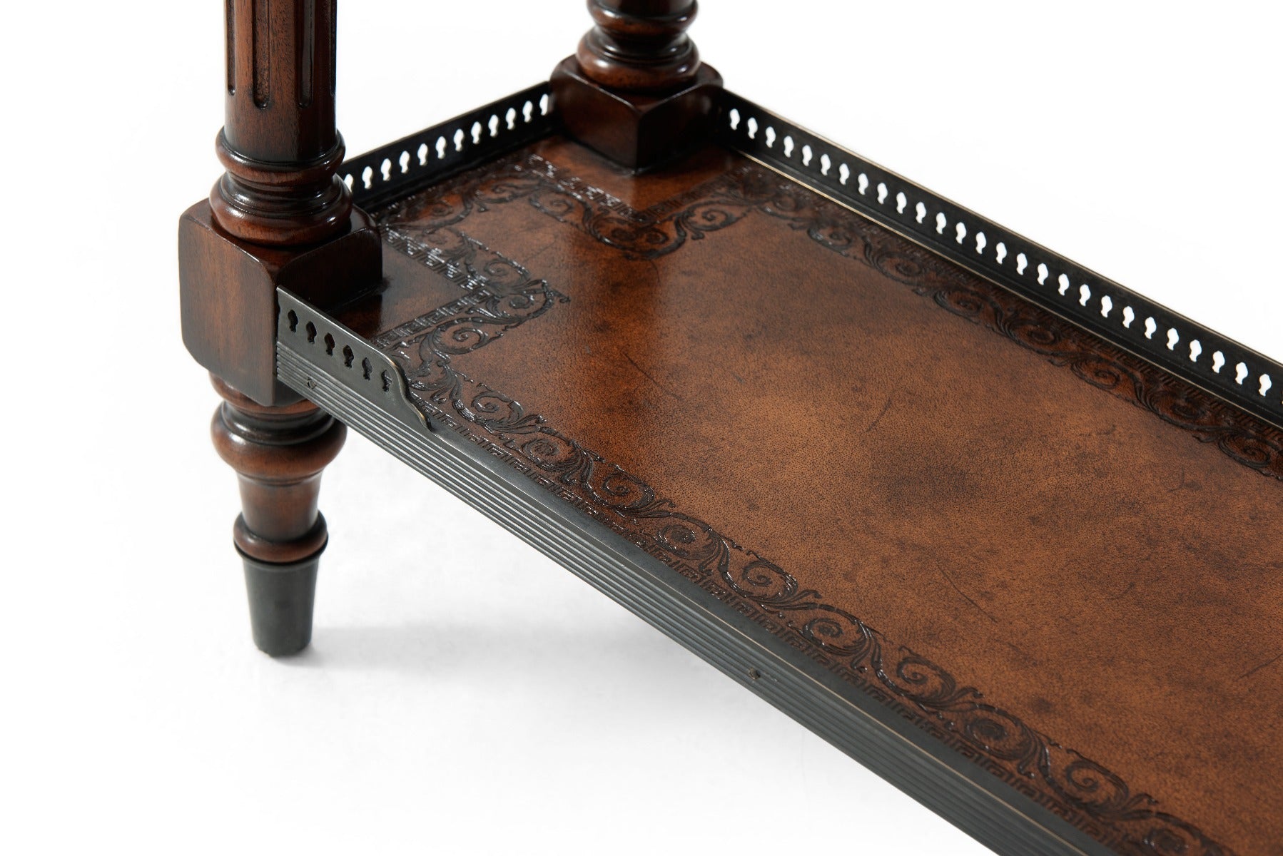 Theodore Alexander The Louis XVI Leather Console Table