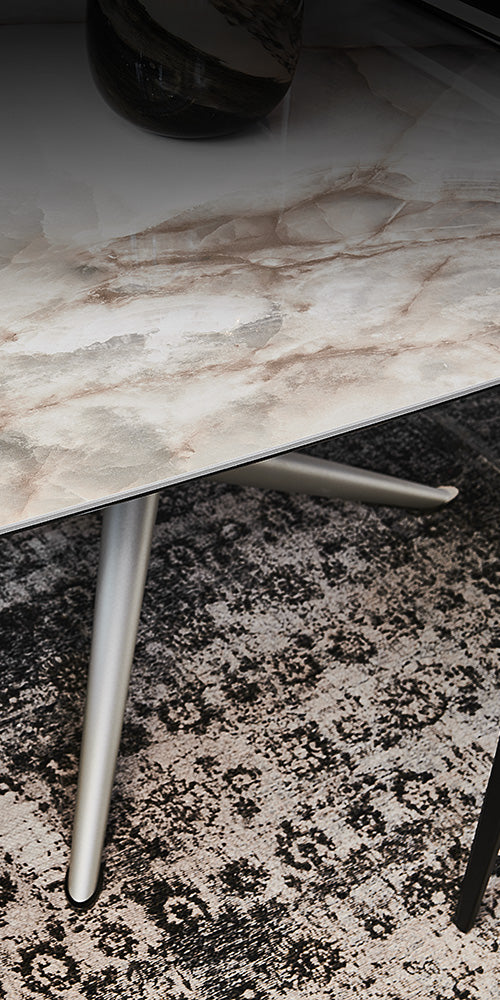 Atlantis Keramik Dining Table with Rounded Top 118"