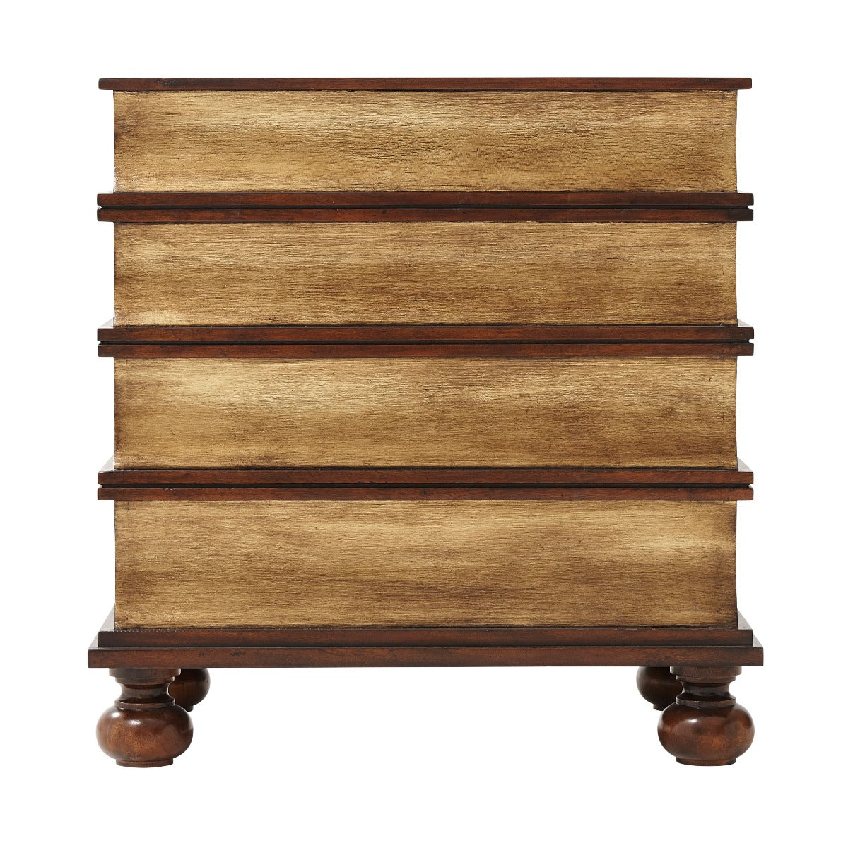 Theodore Alexander Hand Carved and Gilt Faux Book Nightstand