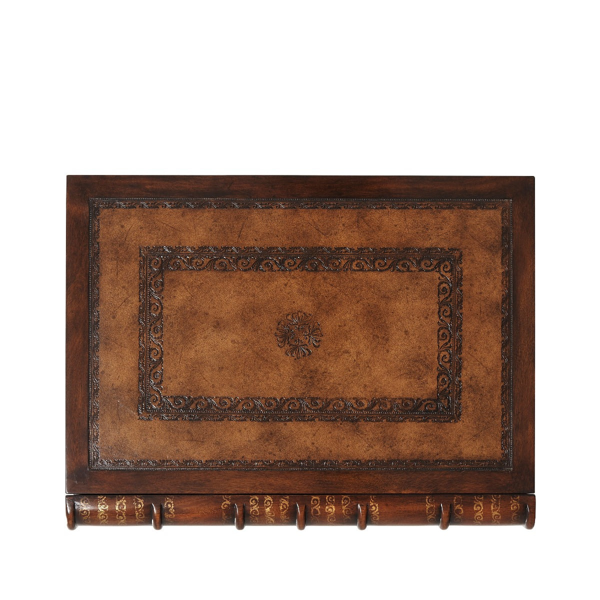 Theodore Alexander Hand Carved and Gilt Faux Book Nightstand