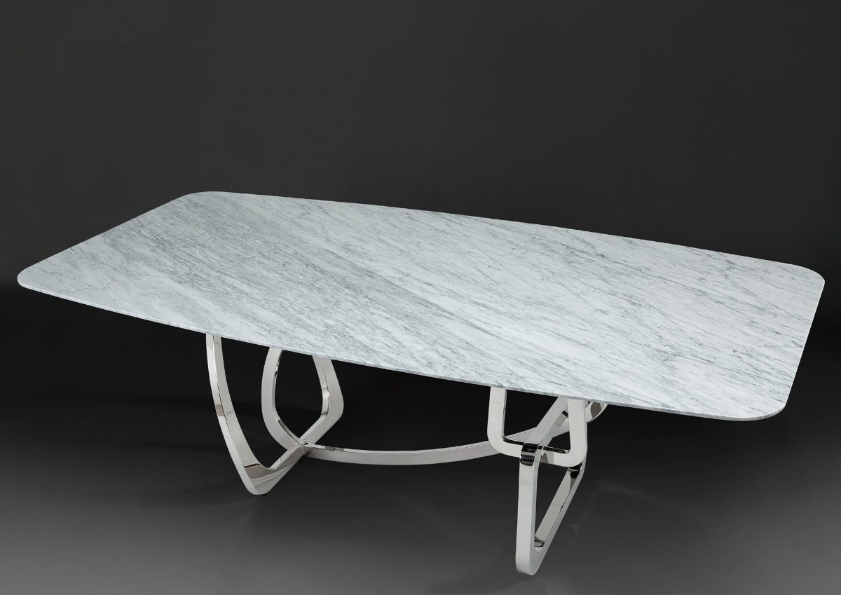 Stone International Tangle Dining Table with Thin Beveled Edge Top