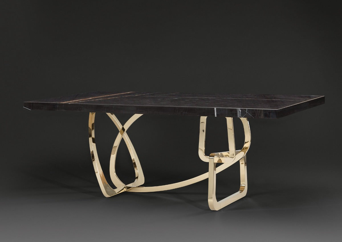 Stone International Tangle Dining Table with Boxed Edge Top