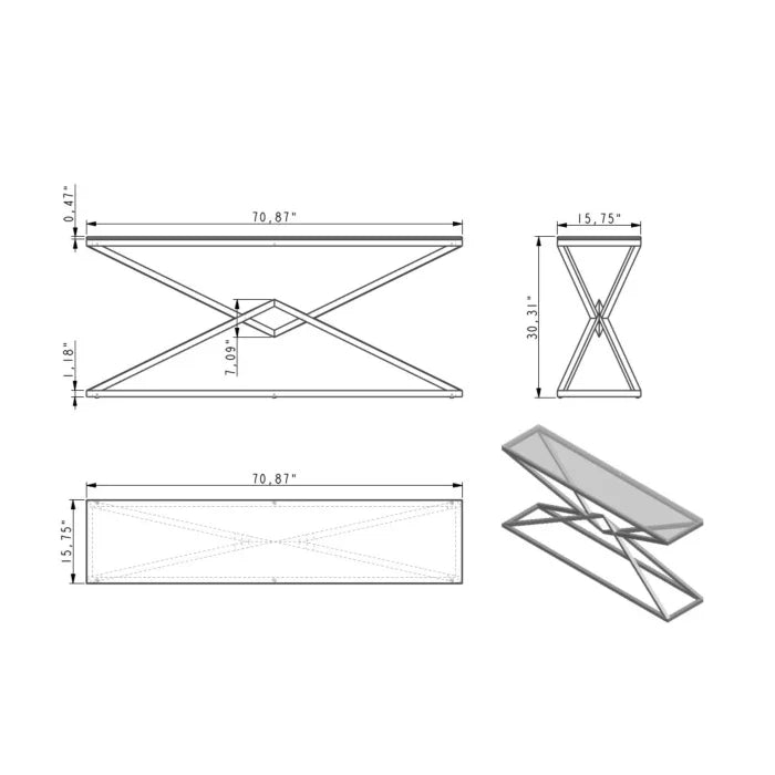 Pyramid Console Table | Creative Furniture